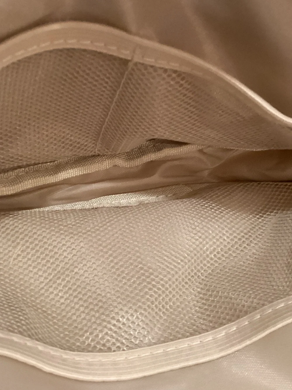 Cream Crossbody Belt Bag with Red and Pearl Bead Embellishment